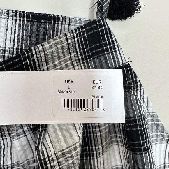 NWT BB Dakota Steve Madden Large Plaid Tassel Tank Top - Picture 7 of 8